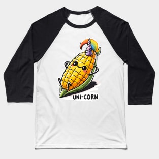 Uni Corn Unicorn Crop Baseball T-Shirt